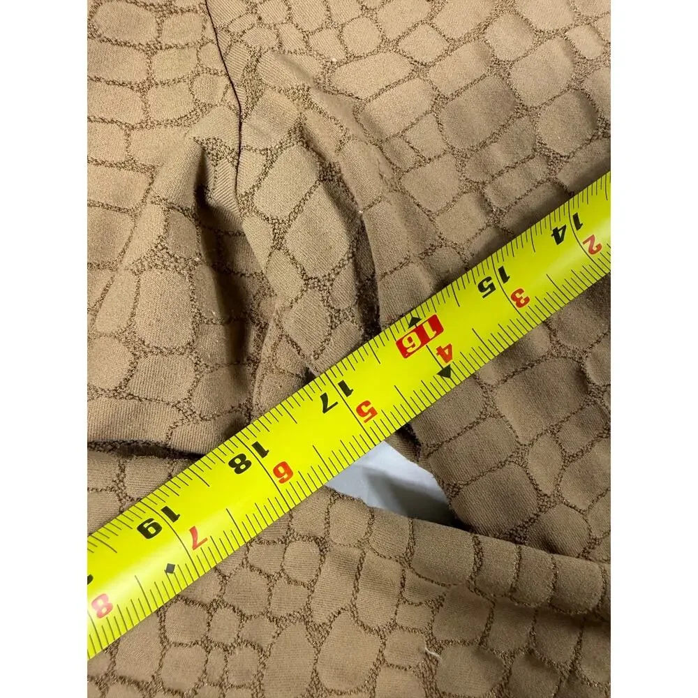 Talbots Petites Textured Crocodile Print Knit Top Size Medium
